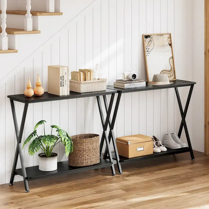 Console d'entrée, Console étroite, Console de canapé en bois