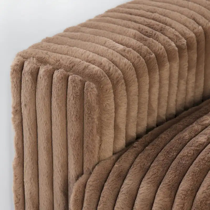 Canapé modulable, canapé convertible en V, adapté au salon, canapé confortable 5 places avec méridienne et pouf