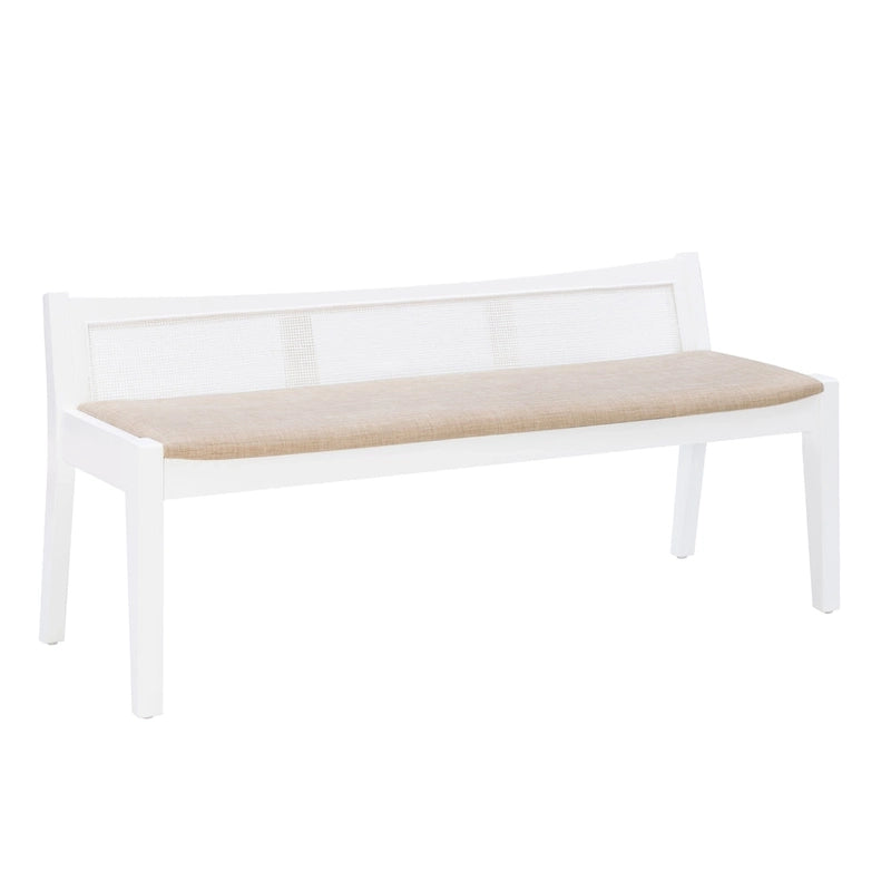 Banc en rotin et bois massif