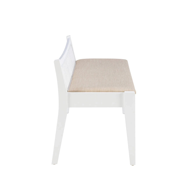 Banc en rotin et bois massif
