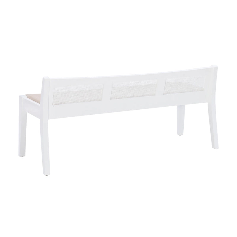 Banc en rotin et bois massif