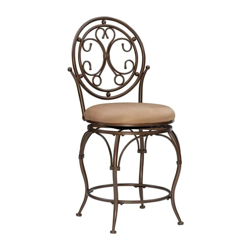 Tabouret de comptoir à dossier circulaire Big & Tall