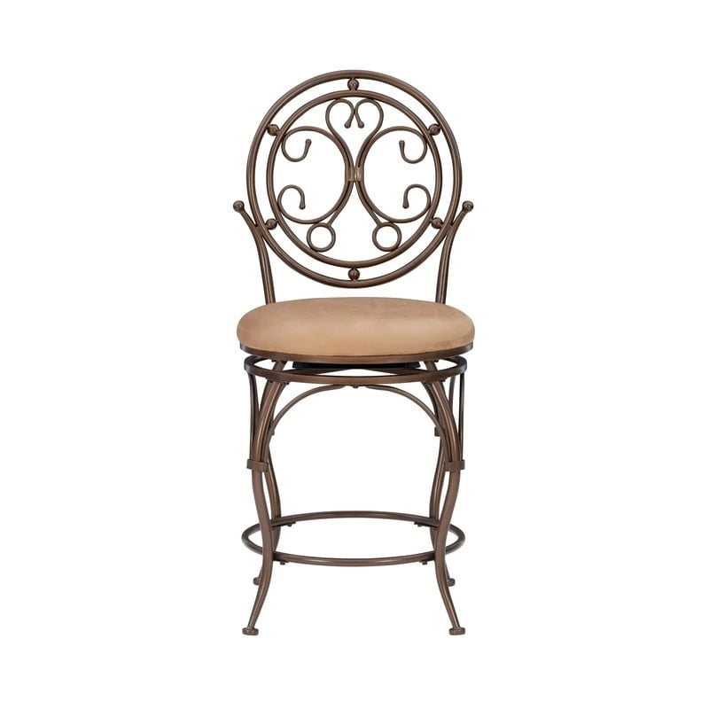 Tabouret de comptoir à dossier circulaire Big & Tall