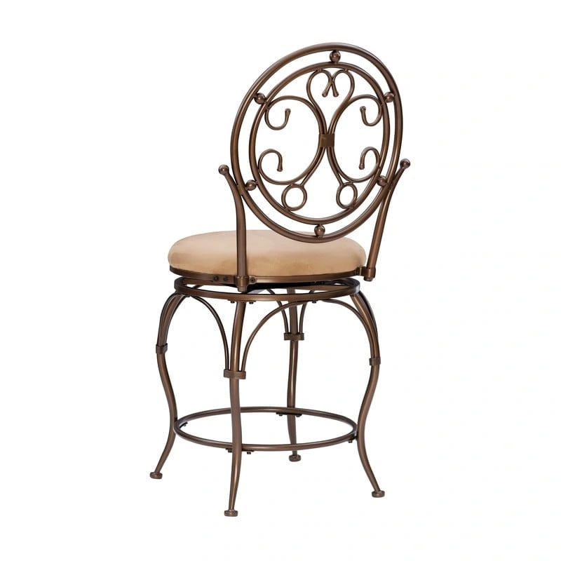 Tabouret de comptoir à dossier circulaire Big & Tall