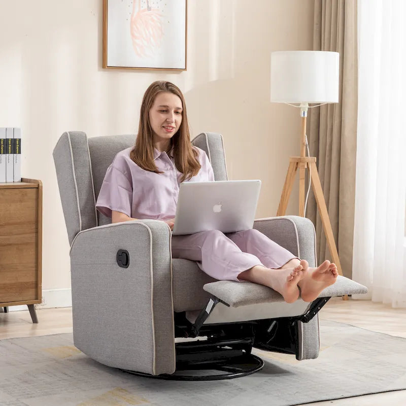 Fauteuil inclinable pivotant et à bascule monoplace