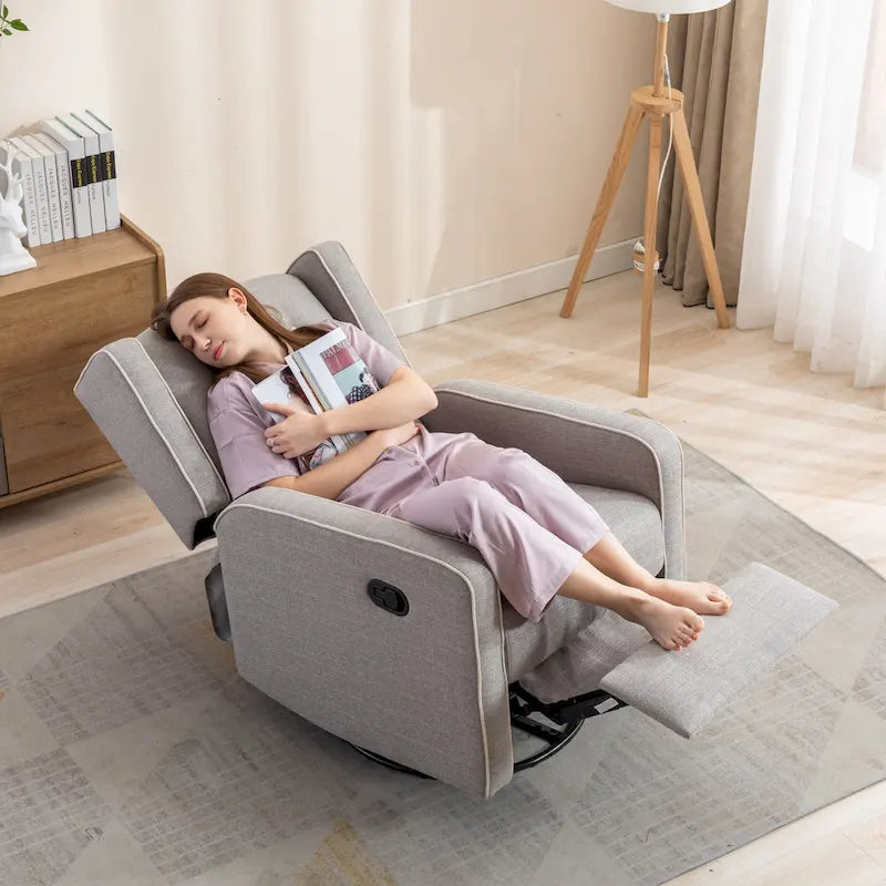 Fauteuil inclinable pivotant et à bascule monoplace