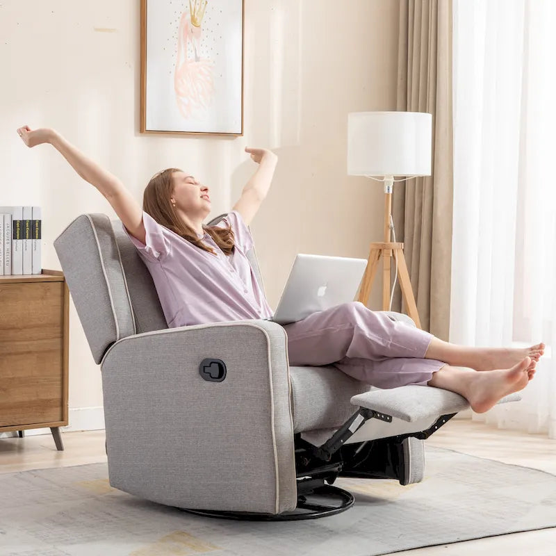 Fauteuil inclinable pivotant et à bascule monoplace