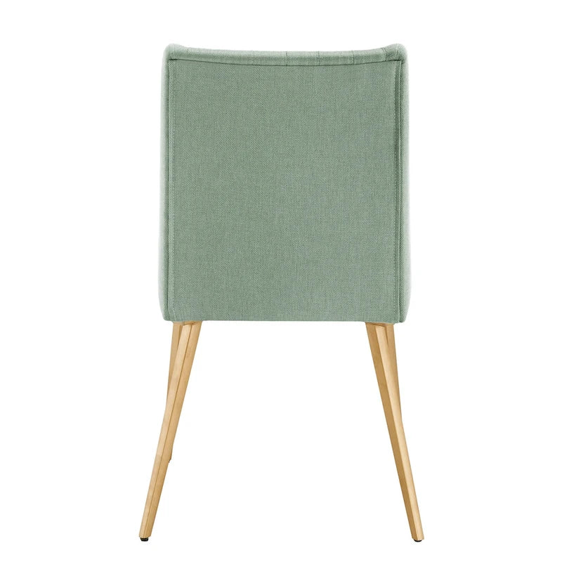 Chaise de salle à manger en tissu au fini doré