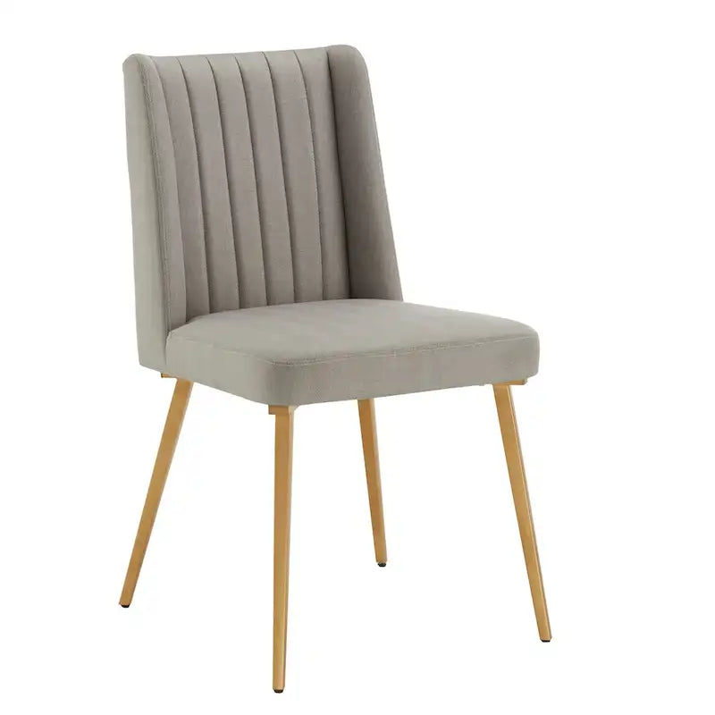 Chaise de salle à manger en tissu au fini doré