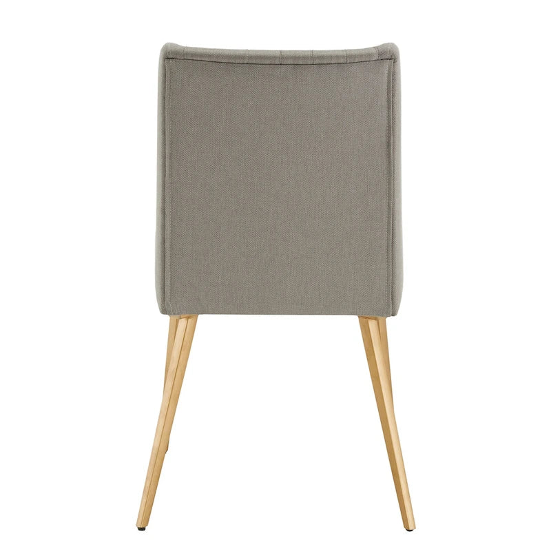 Chaise de salle à manger en tissu au fini doré