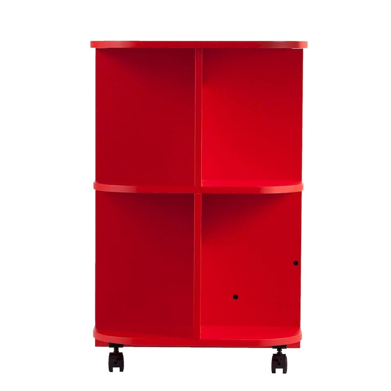 Table de couture/station de bricolage pliante roulante rouge de style campagnard