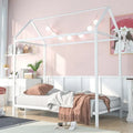 Lit cabane taille double, lit plateforme en métal pour enfants, lit au sol pour garçons et filles, sommier tapissier non requis