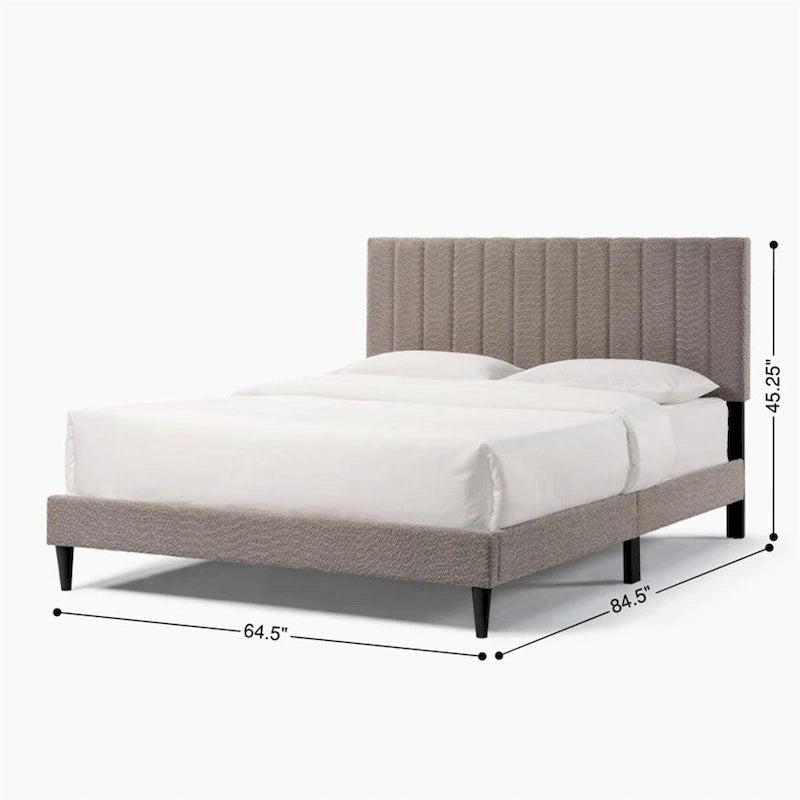 Lit plateforme capitonné Queen Size