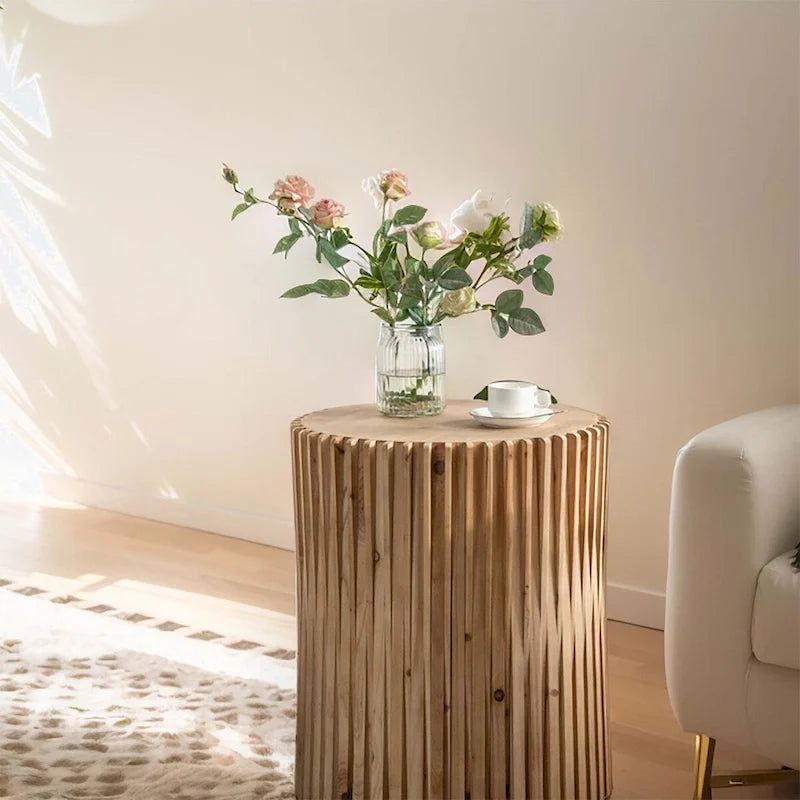 Table basse cylindrique de style rétro