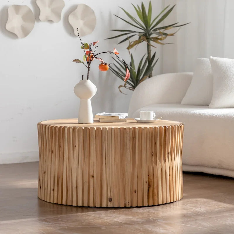 Table basse cylindrique de style rétro
