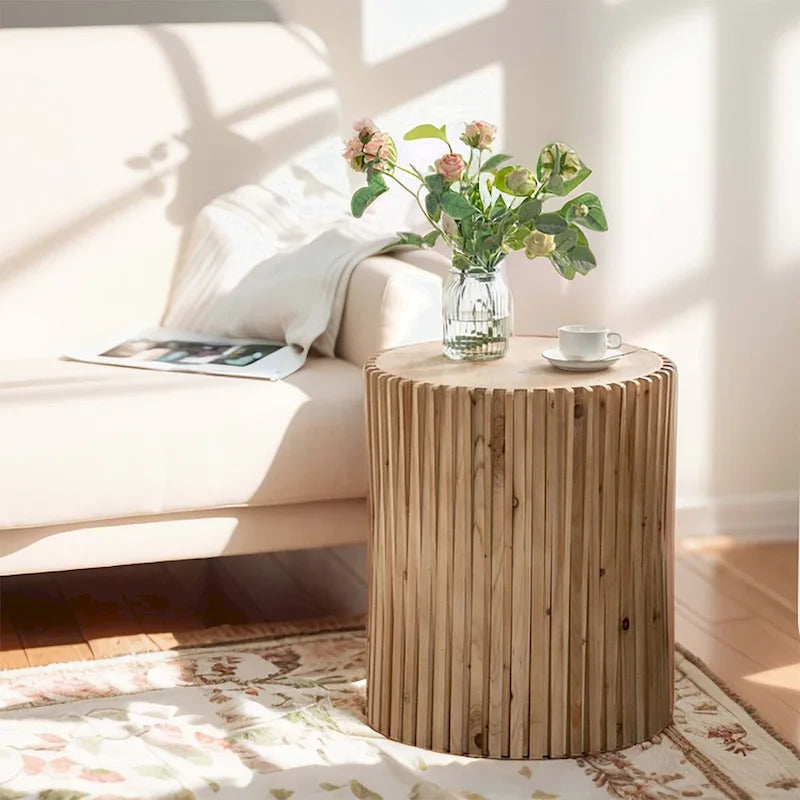 Table basse cylindrique de style rétro