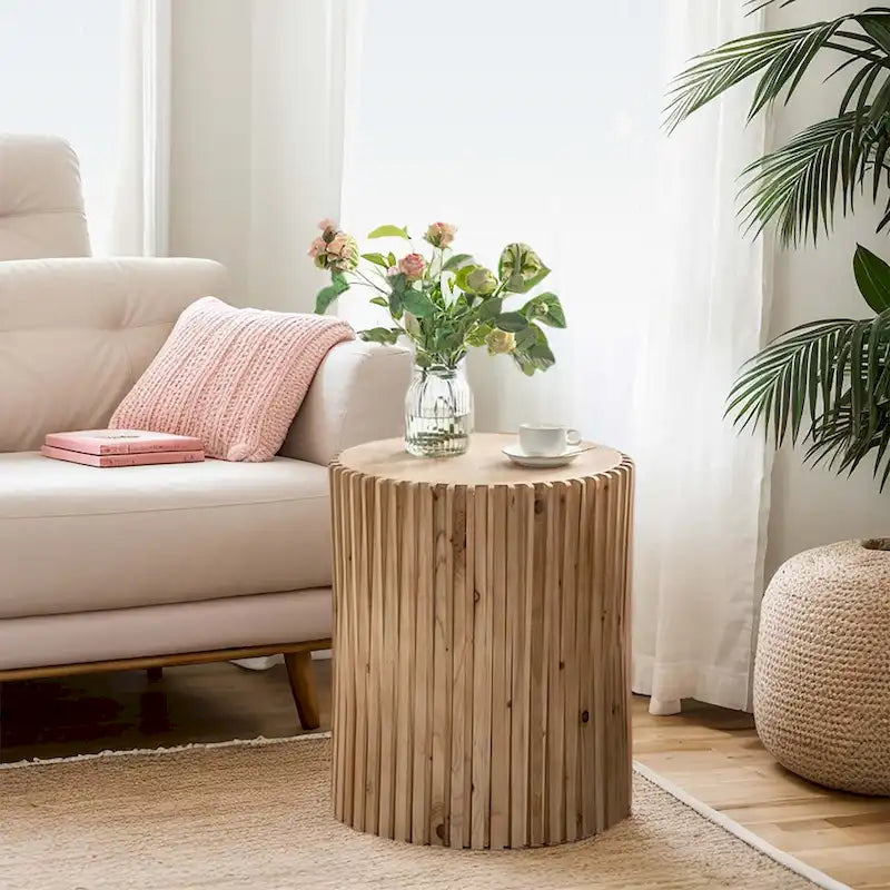 Table basse cylindrique de style rétro