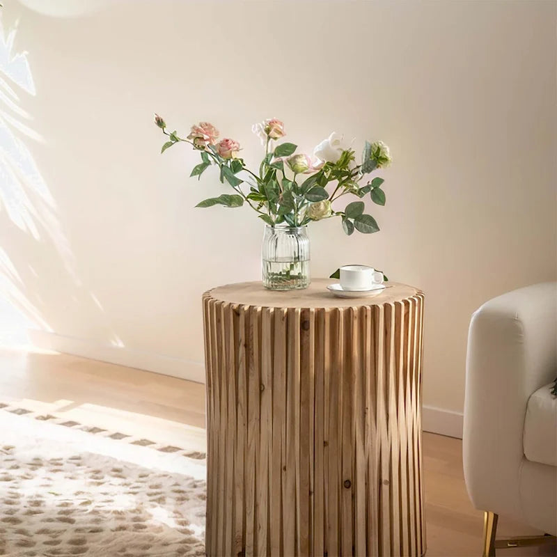 Table basse cylindrique de style rétro