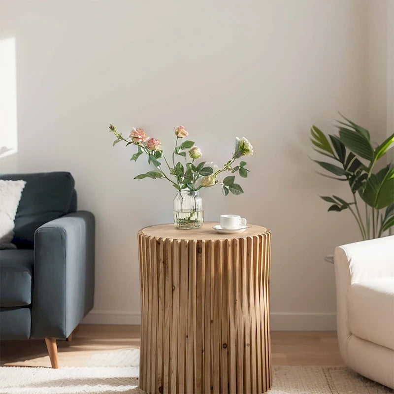 Table basse cylindrique de style rétro