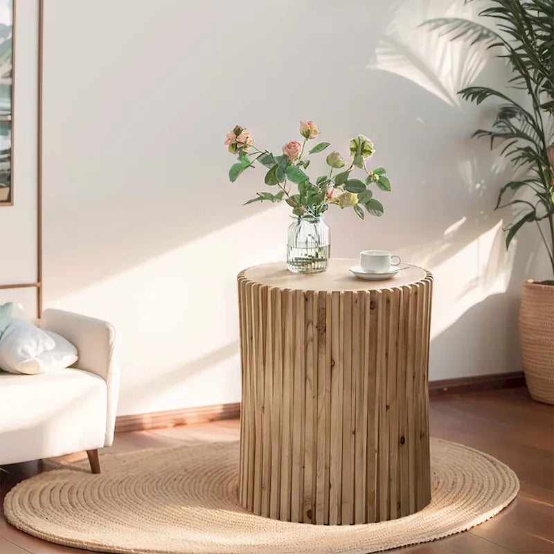 Table basse cylindrique de style rétro