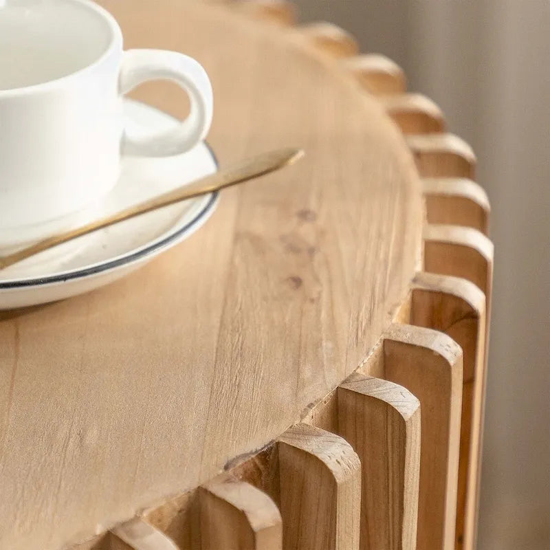 Table basse cylindrique de style rétro