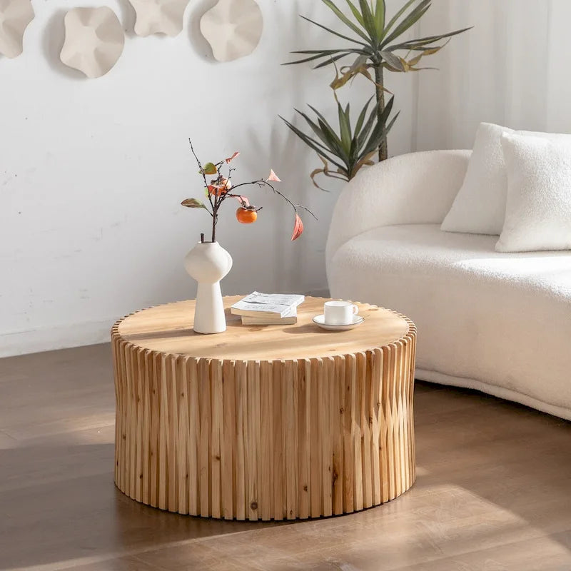 Table basse cylindrique de style rétro