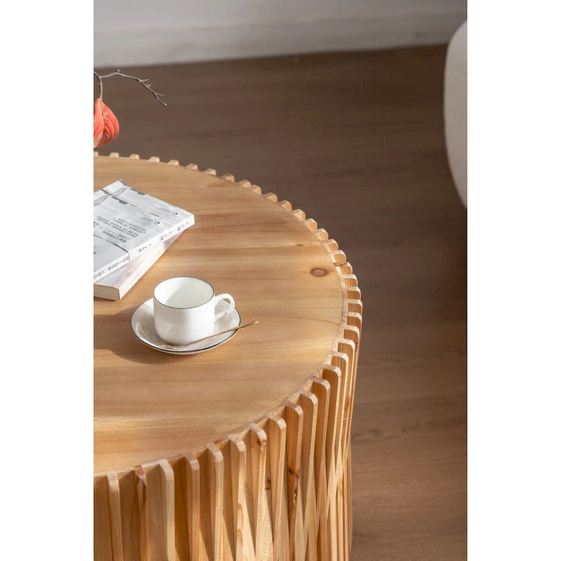 Table basse cylindrique de style rétro