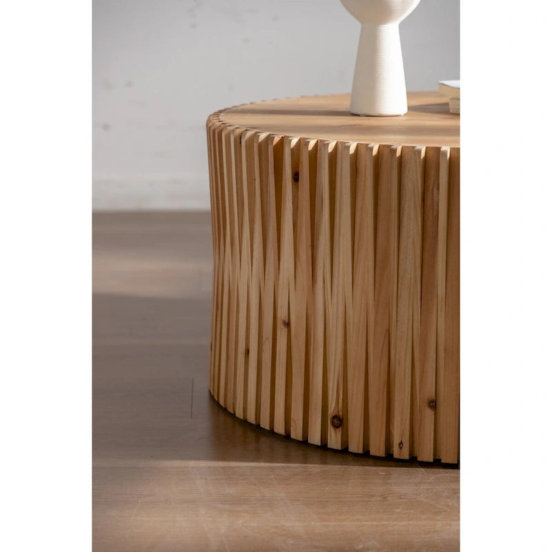 Table basse cylindrique de style rétro