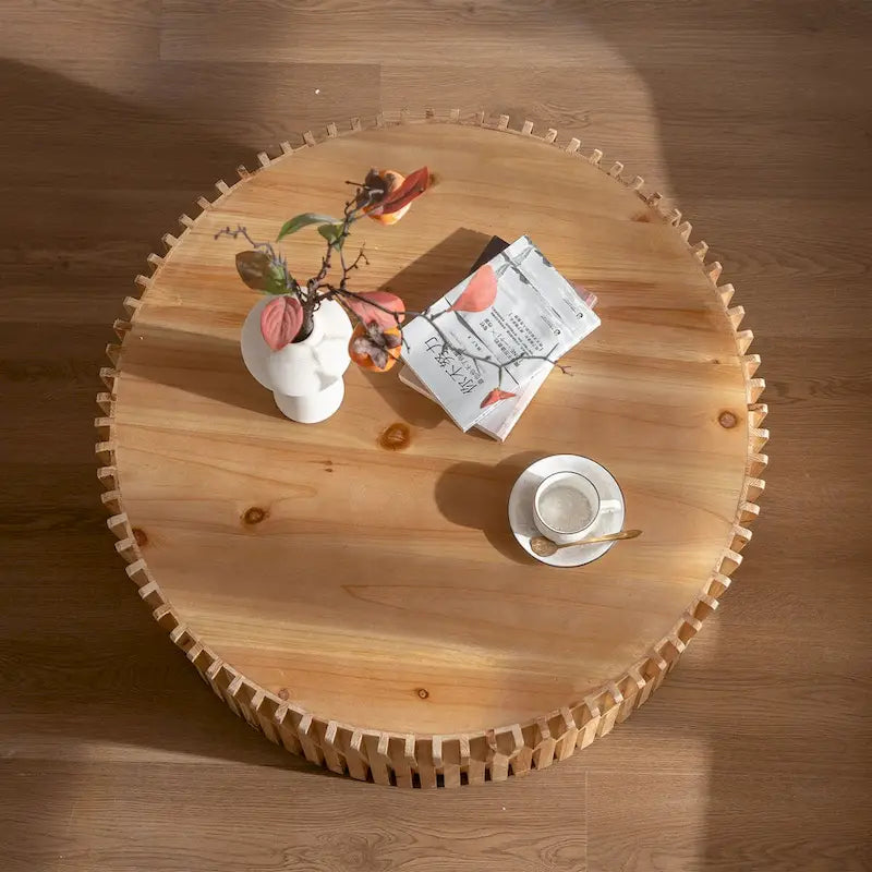 Table basse cylindrique de style rétro