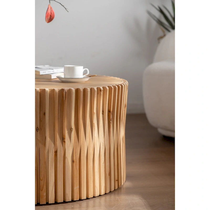 Table basse cylindrique de style rétro