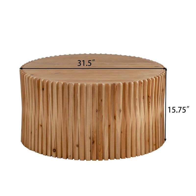 Table basse cylindrique de style rétro