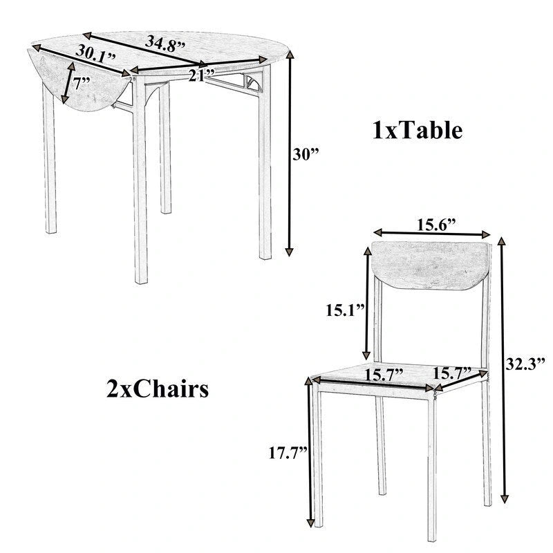 Table et chaises de salle à manger rondes de hauteur bar modernes