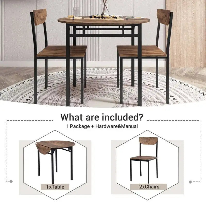 Table et chaises de salle à manger rondes de hauteur bar modernes