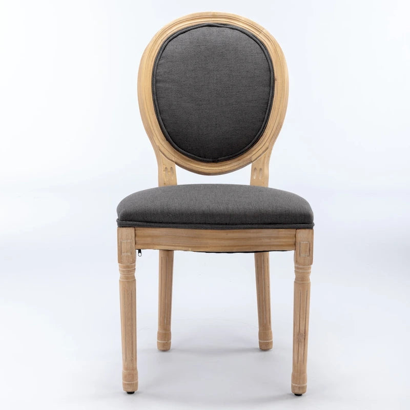 Chaise de salle à manger ancienne en bois massif de style français