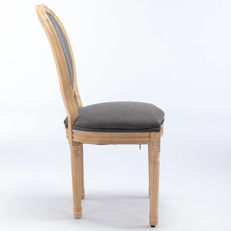 Chaise de salle à manger ancienne en bois massif de style français