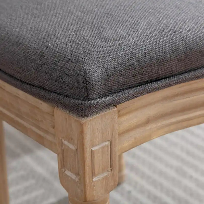 Chaise de salle à manger ancienne en bois massif de style français