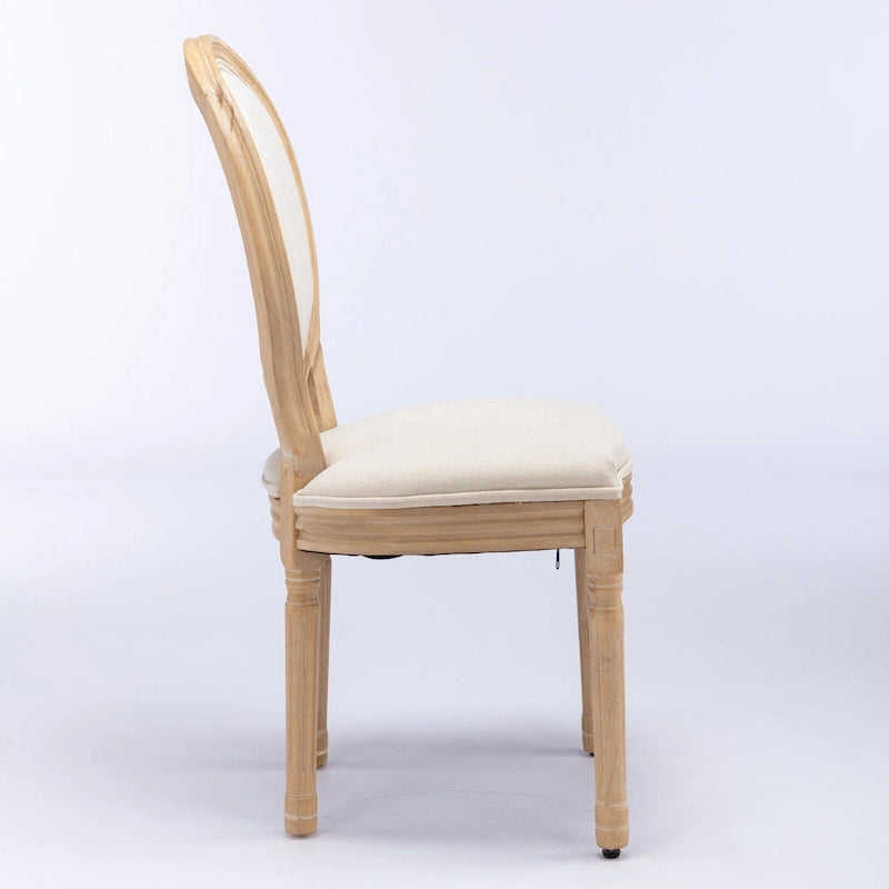 Chaise de salle à manger ancienne en bois massif de style français