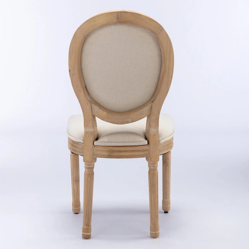 Chaise de salle à manger ancienne en bois massif de style français