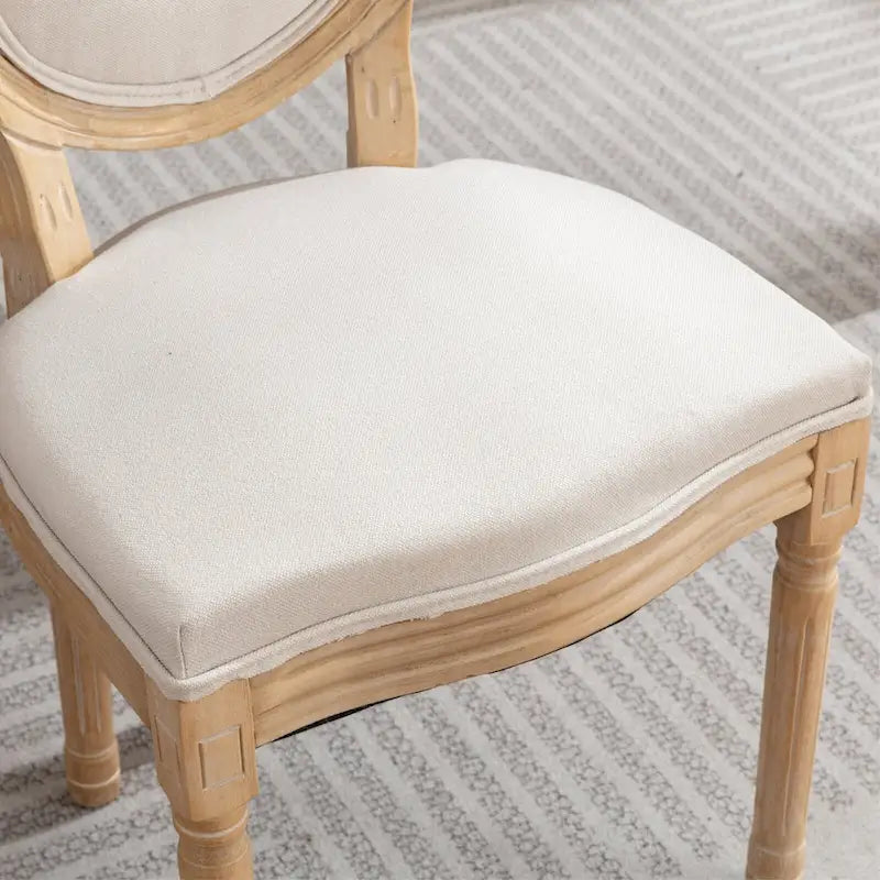 Chaise de salle à manger ancienne en bois massif de style français