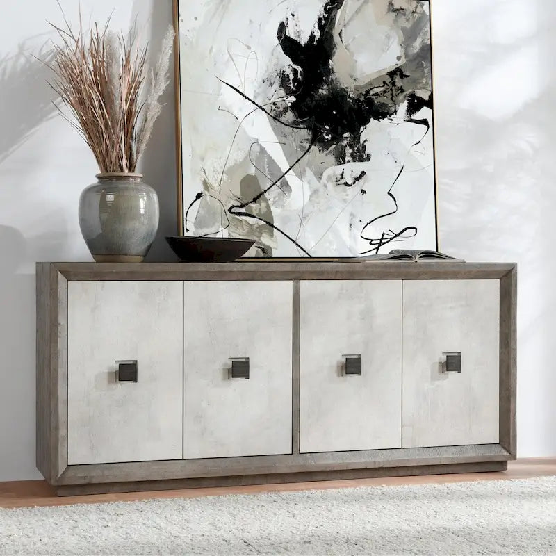 Buffet bahut gris vieilli