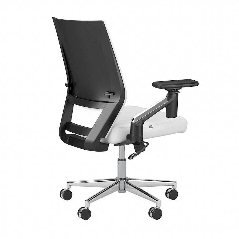 Fauteuil de bureau en cuir à dossier mi-haut