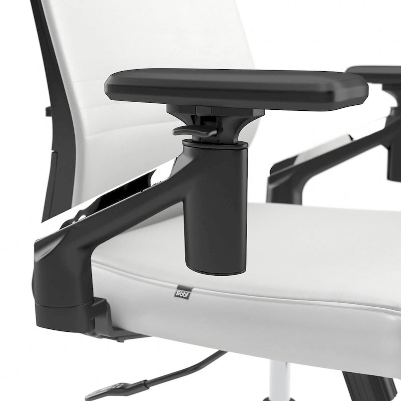 Fauteuil de bureau en cuir à dossier mi-haut
